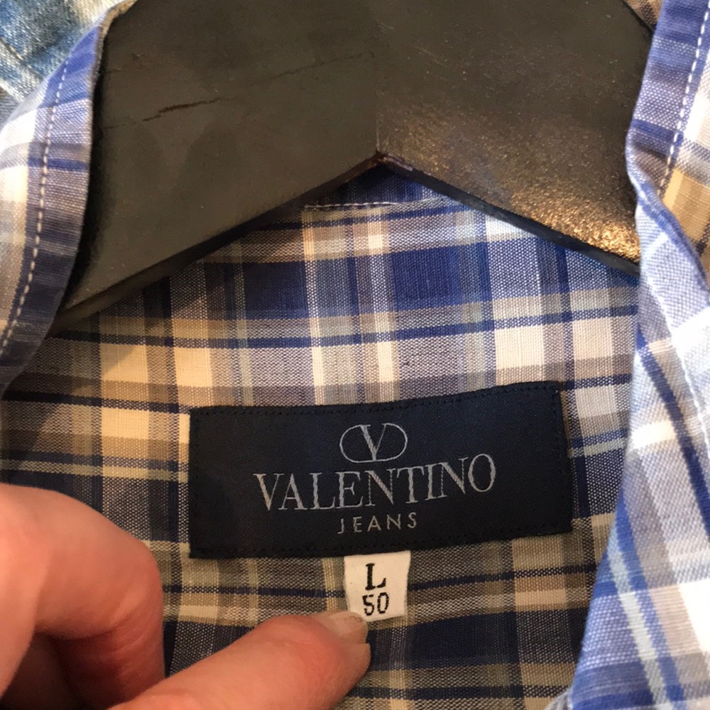 Valentino Mock  colour plaid shirt